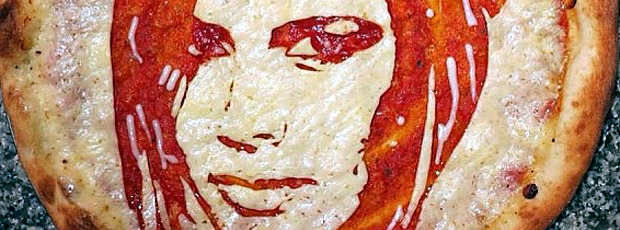 pizza art celebrity portraits