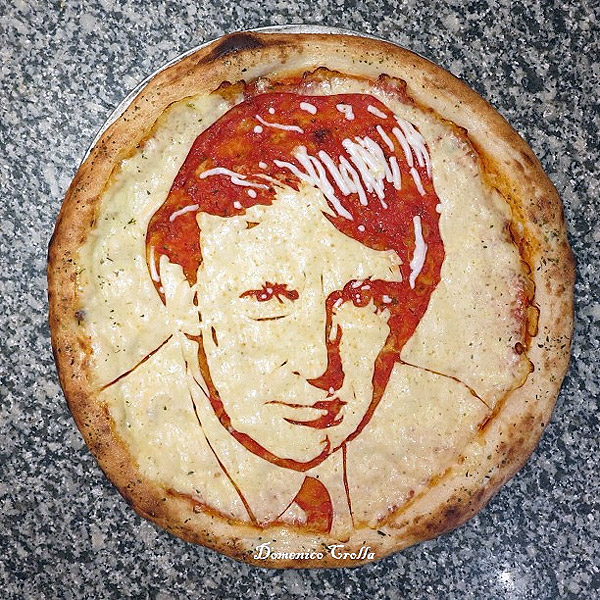 donald trump pizza portrait