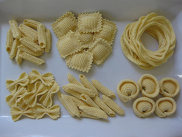 crocheted pasta