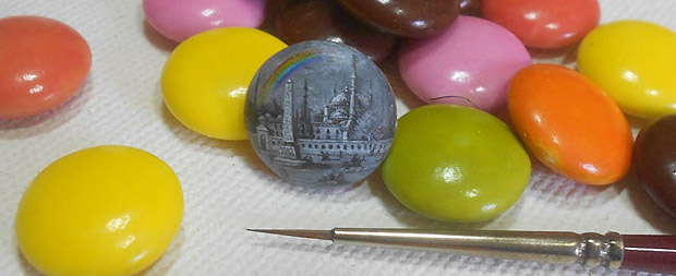 miniature art on tiny foods