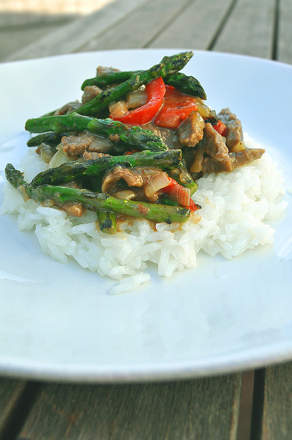 steak stir fry dish